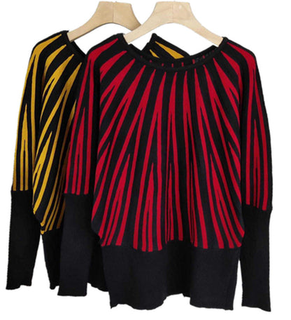 Women's Soft Striped Oversized Pullover