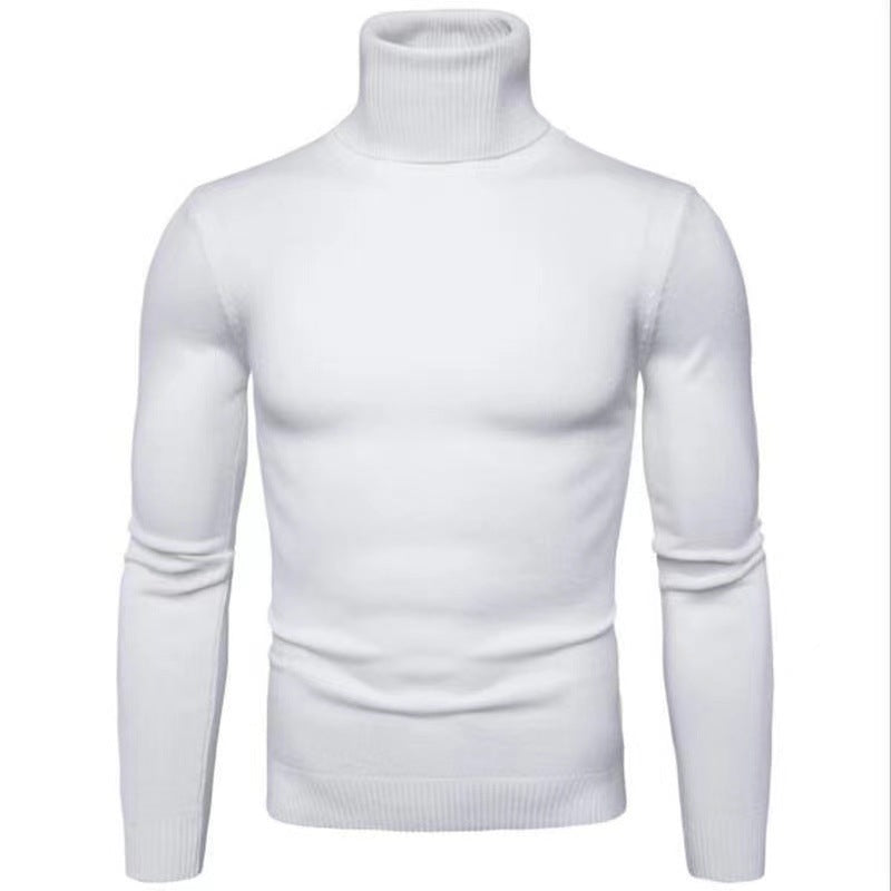 Men's Cotton Turtleneck Sweater - Elegant Design