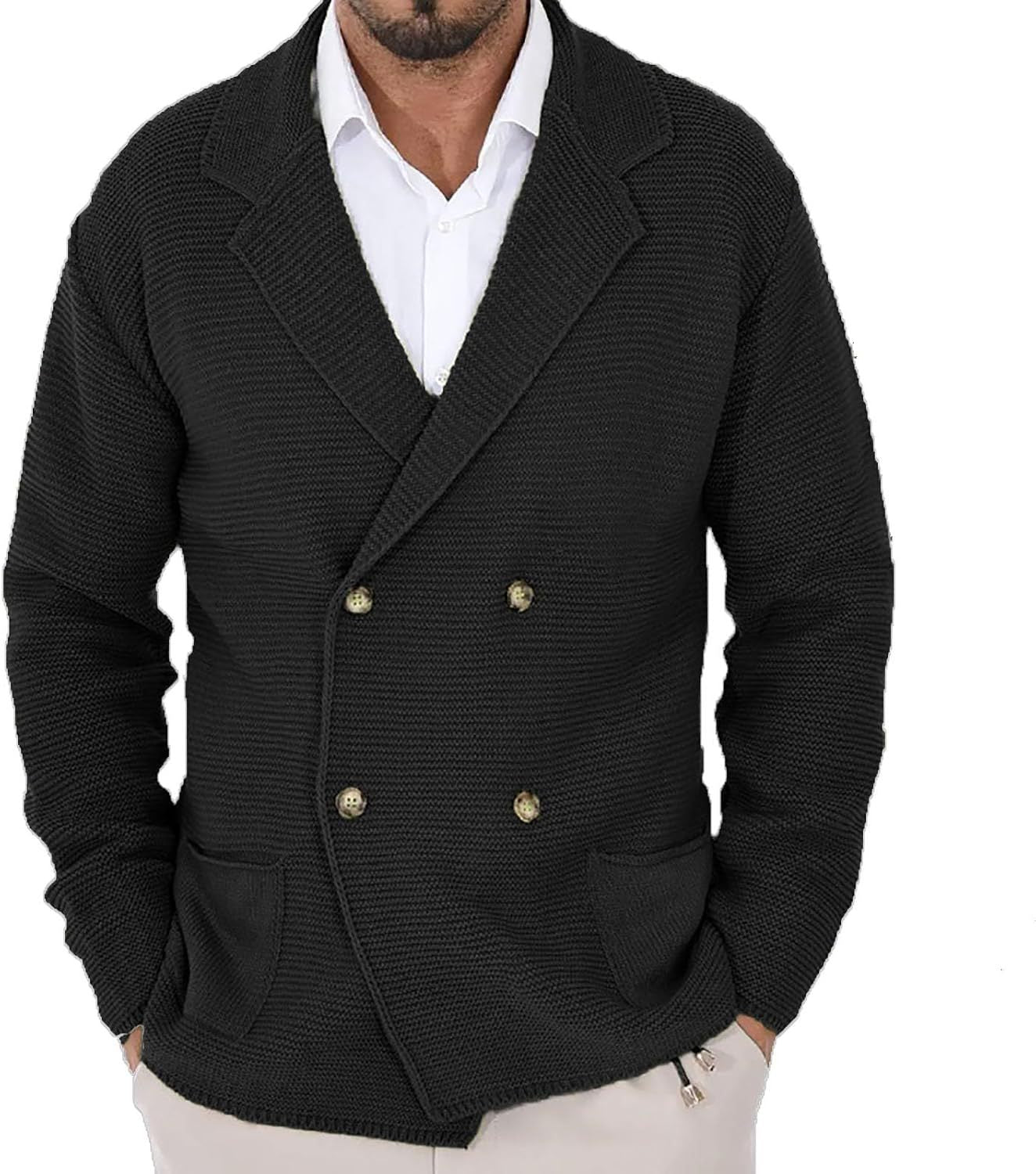 Men's Cardigan Modern Trendy With Pockets