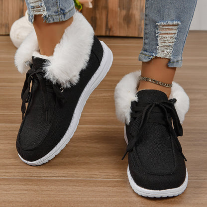 Women's Sneakers Comfortable Plush Collar Non-Slip
