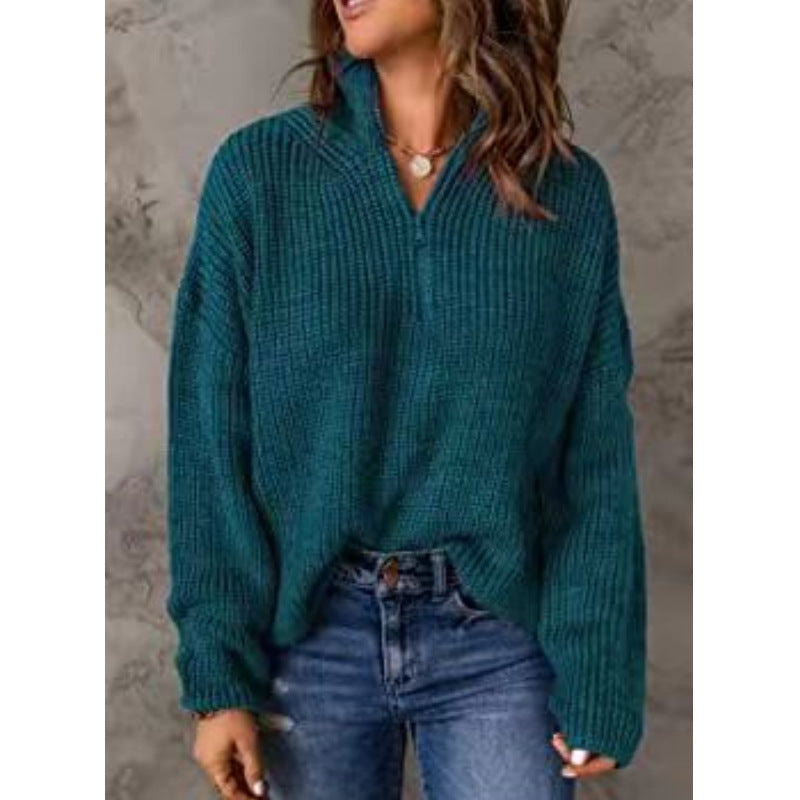 Women's Pullover Short Zipper Elegant