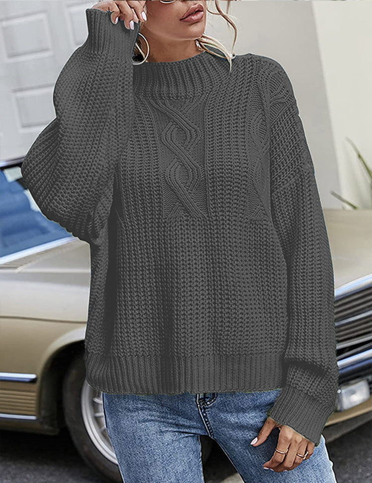 Women's Knitted Jumper Casual Round Neck Loose-fitting