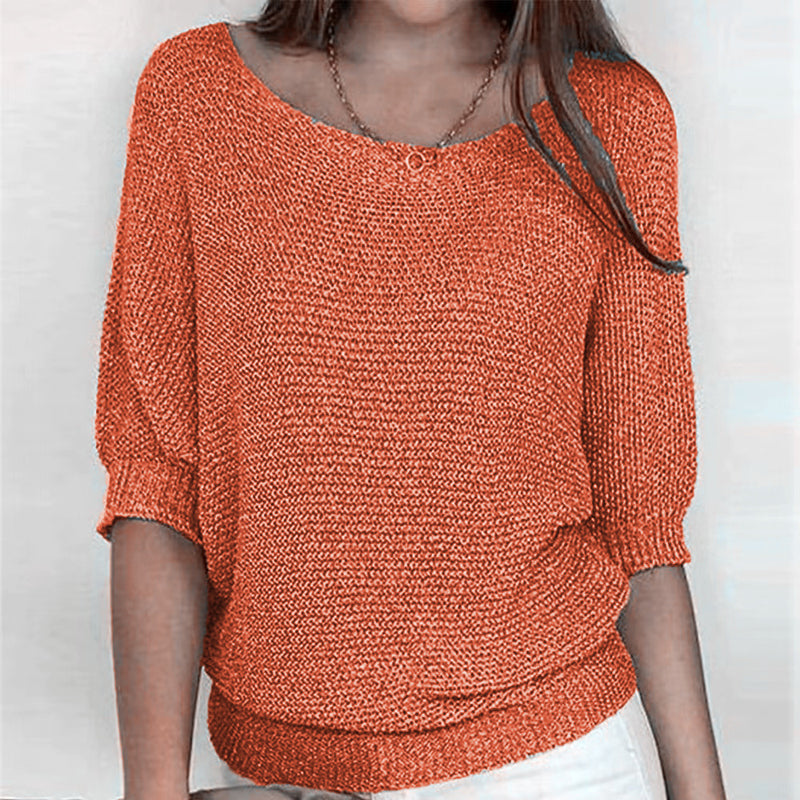 Elegant Solid-Colored Sweater