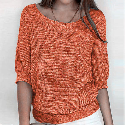 Elegant Solid-Colored Sweater