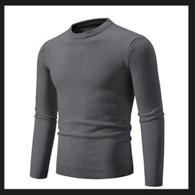 Fine Men's Round Neck Sweater Elegant Design