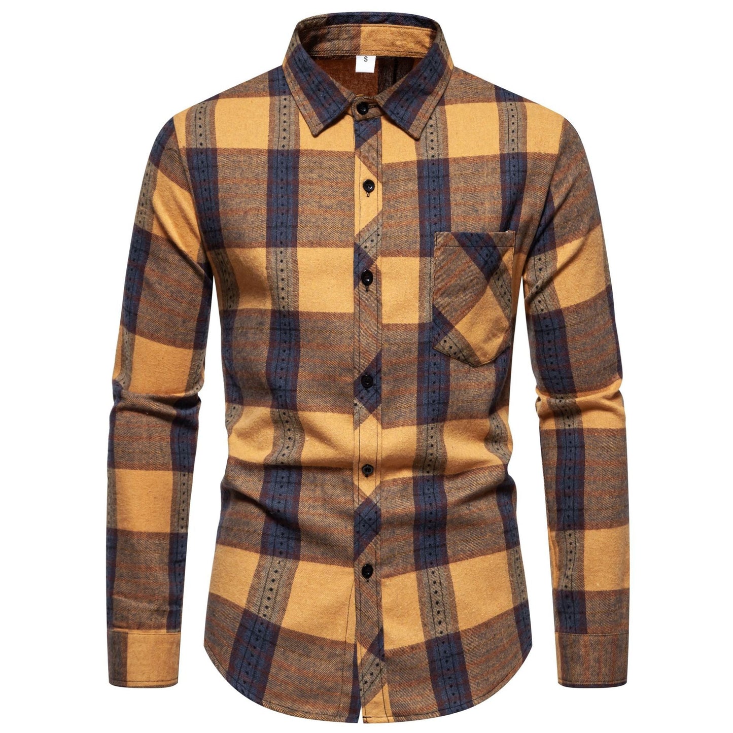 Men's Checkered Modern Shirt Chest Pocket