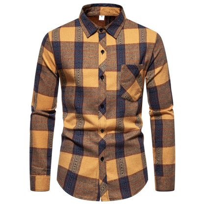 Men's Checkered Modern Shirt Chest Pocket