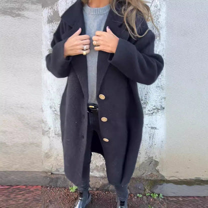 Women's Wool Coat Oversized Elegant Design