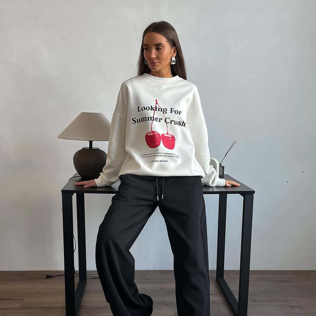 Graphic Print Oversized Sweatshirts