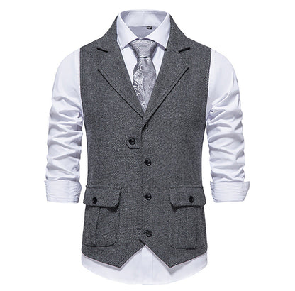 Men's Vest Classic Houndstooth Elegant Design
