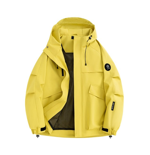 Men's Outdoor Jacket Waterproof With Adjustable Hood