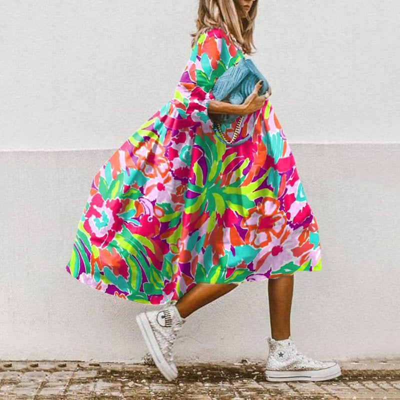 Women's Summer Dress Floral Colorful Elegant
