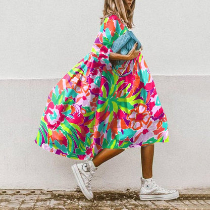 Women's Summer Dress Floral Colorful Elegant