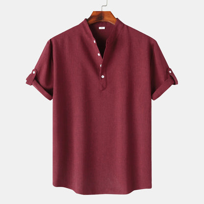 Men's Short-Sleeve Henley Shirt