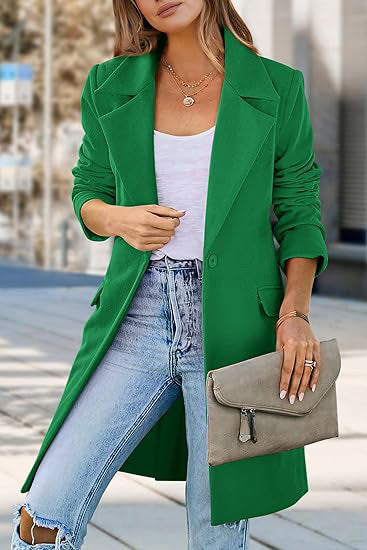 Women's Oversized Elegant Long Blazer