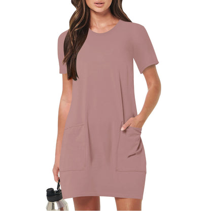 Damen Leichtes Sommerkleid mit Taschen