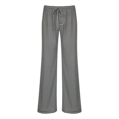 Damen Sommerhose Streifenmuster Elastisch Bequem