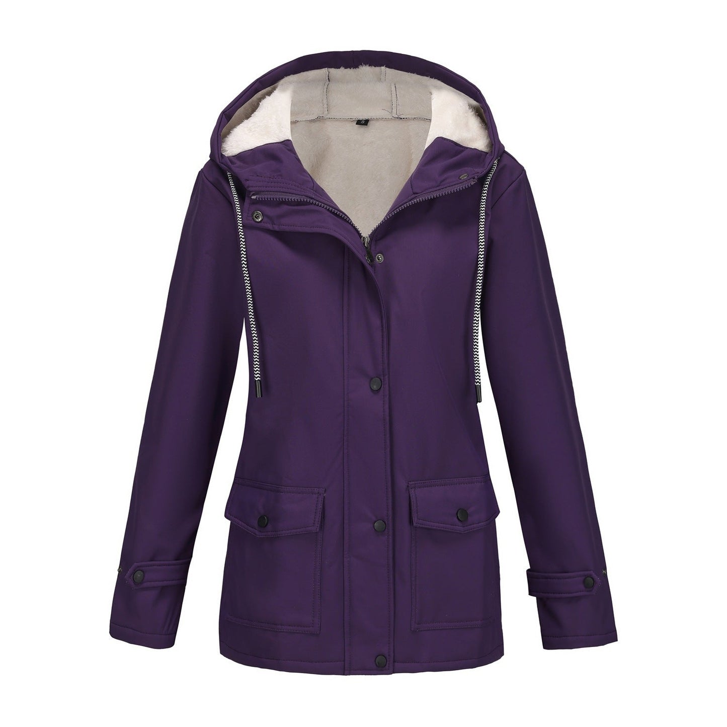 Women's Winter Jacket Warm Fleece Hooded Outdoor