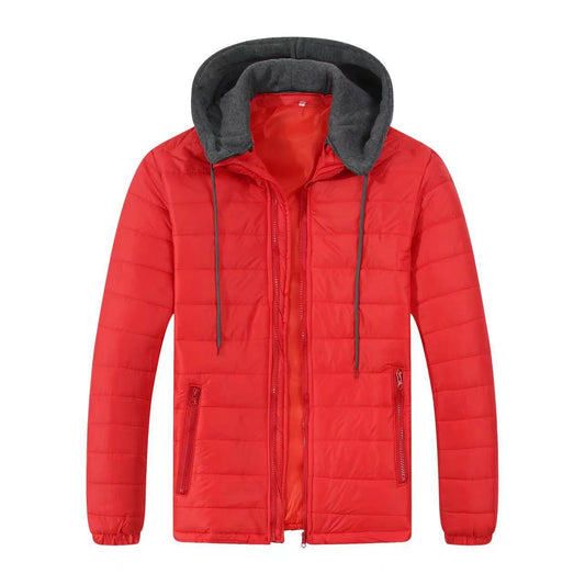 Herren Steppjacke Winddicht Kapuze - IdealeKleiden