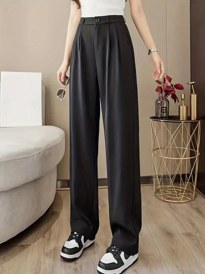 Women's High-Waist Trousers Comfortable Elegant