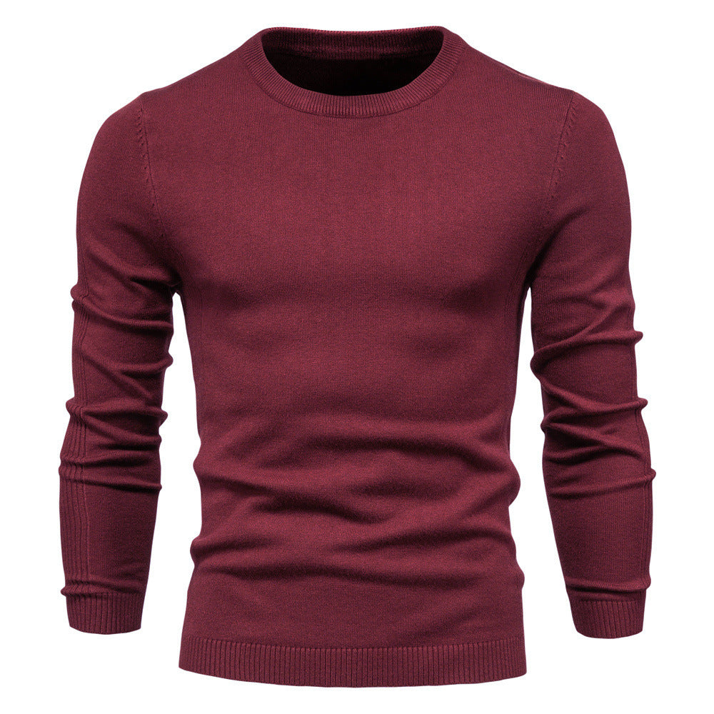 Men's Round Neck Cotton Sweater Elegant Design