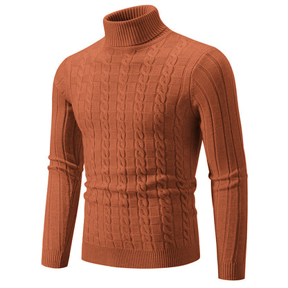 Men's High-Neck Cable Knit Sweater Classic