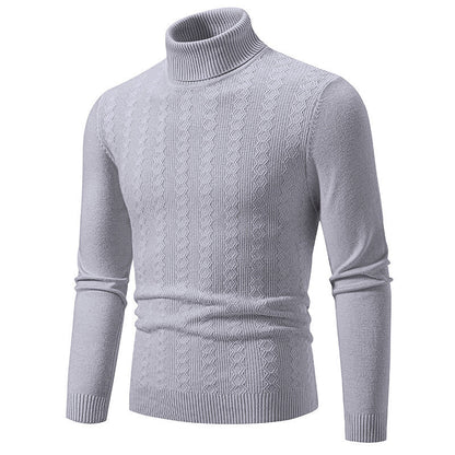 Men's Turtleneck Cable Knit Sweater