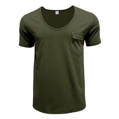Herren Sport T-Shirt atmungsaktiv mit Brusttasche