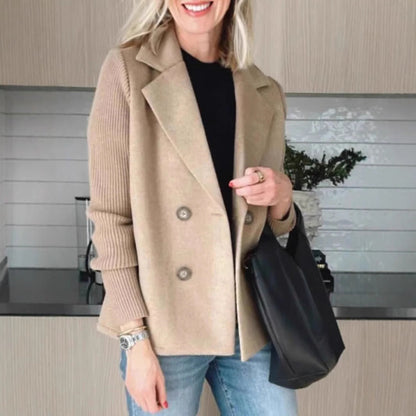 Damen Blazer Elegant Doppelknopf Modern Style - IdealeKleiden