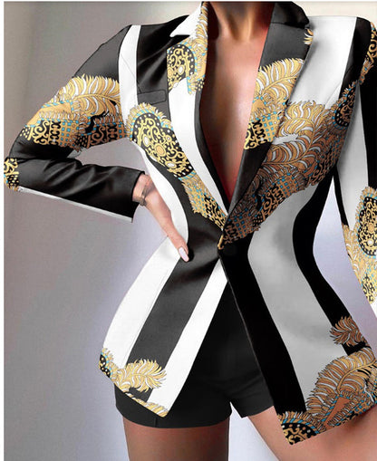 Elegant Dress Leopard Print Tailored Chic
