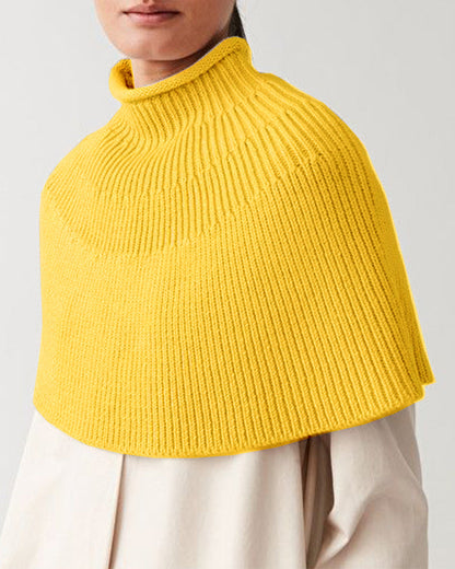 Women's Knitted Cape Elegant Design High Collar