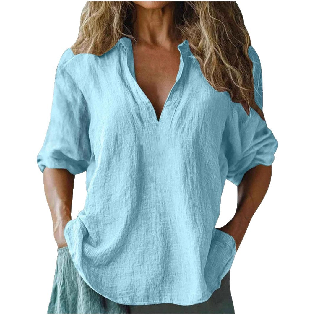 Women's Linen Blouse Summer Light