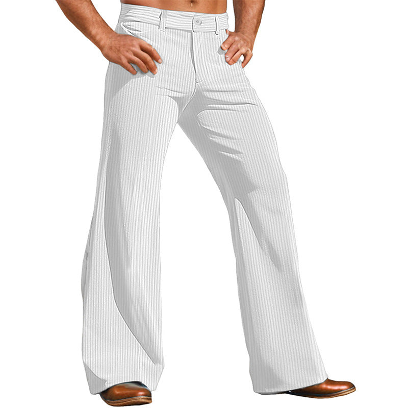 Men's Vintage Flare Striped Elegant Trousers