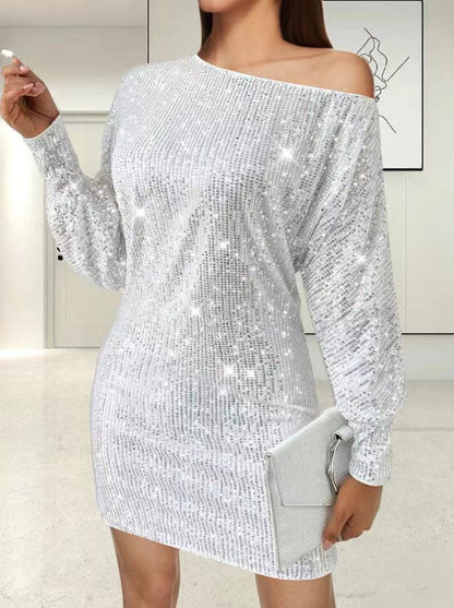 Women's Party Dress Elegant Asymmetrical Glitter