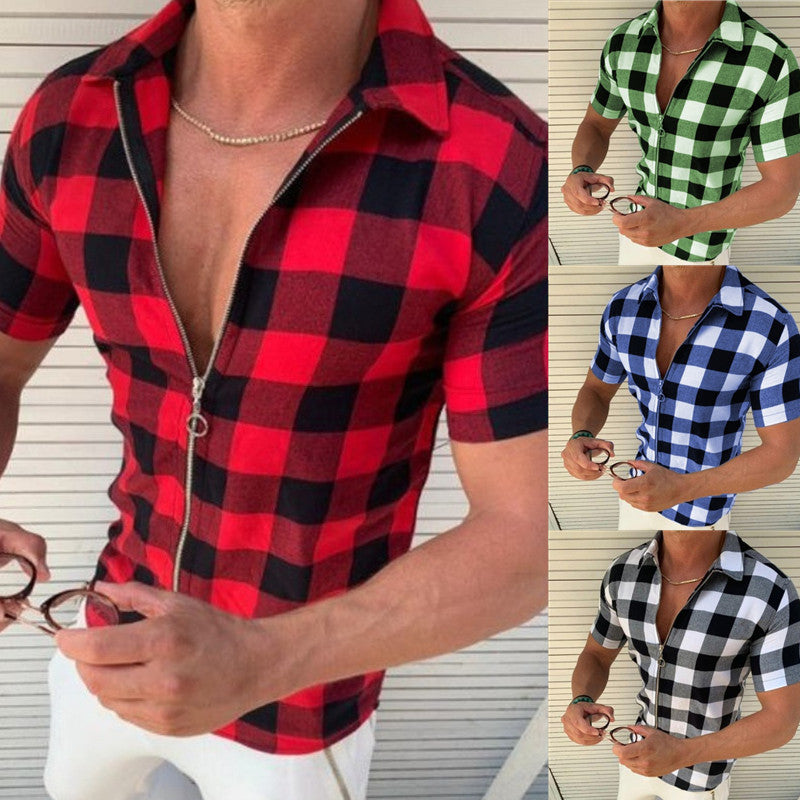 Herren Sommerhemd Kurzarm Modern Style - IdealeKleiden