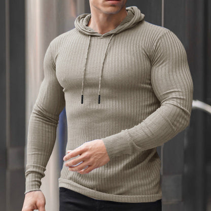 Men's Trendy Ribbed Hoodie