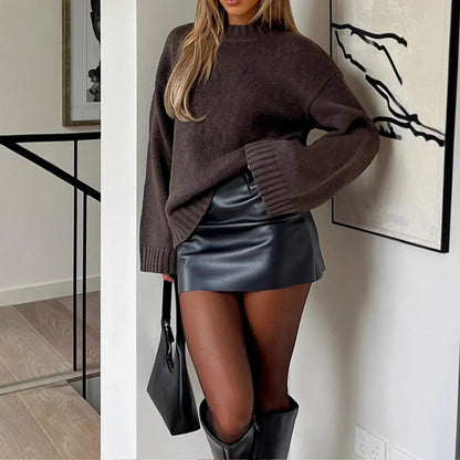 Damen Großmaß Pullover Weich und Bequem - IdealeKleiden