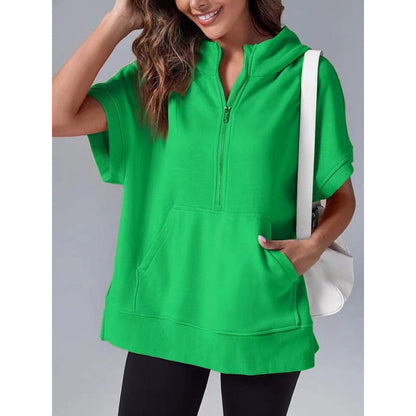 Women's Hooded Sweatshirt Casual With Pockets And Zipper