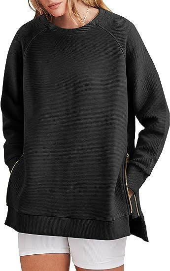 Women's Comfortable Zippered Sweatshirt with Pockets