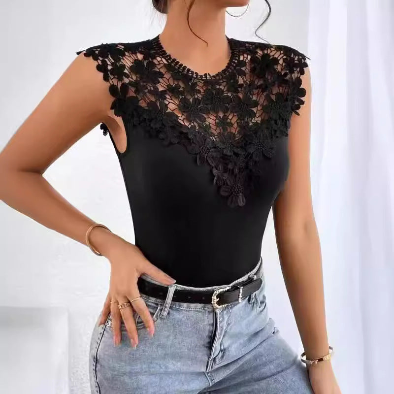 Damen Body mit Spitze und feiner Stickerei - IdealeKleiden