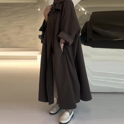Lange Oversize Damenkleid Warm Winter