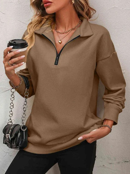 Women's Sweatshirt Casual Zipper Sporty