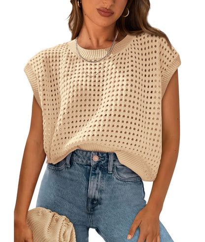 Damen Stricktop Lässig Luftig Sommer