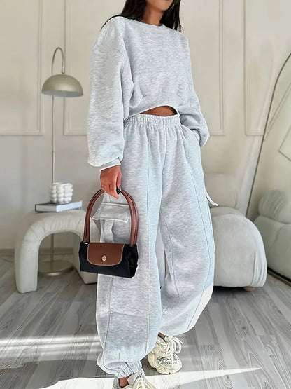 Damen Relax Set Oversized Pullover und Jogginghose