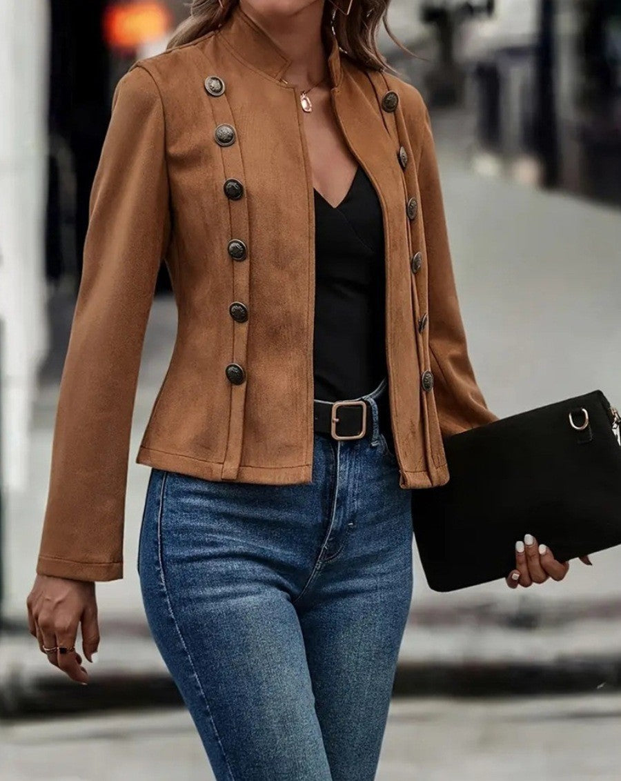 Women's Elegant Blazer with Special Buttons
