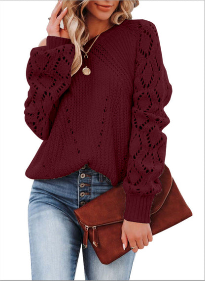 Women's Sweater Elegant Loose-Fitting Sleeves Airy Knit