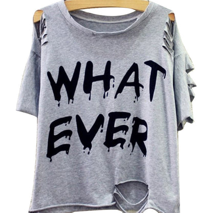 Damen Oversized T-Shirt Großzügig Cut-Out Ärmel Modern - IdealeKleiden