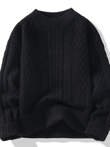 Herren Strickpullover Modern Rippmuster Elegantes Design
