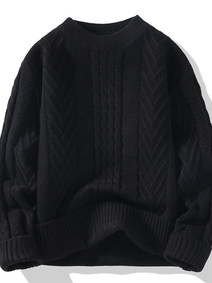 Herren Strickpullover Modern Rippmuster Elegantes Design