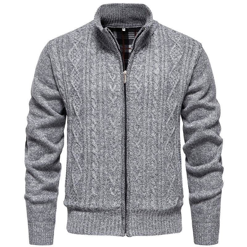 Men's Cardigan High Collar Zipper Sporty